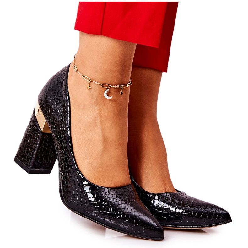 Lewski Shoes Décolleté in pelle Lewski Snake 3117 Nero