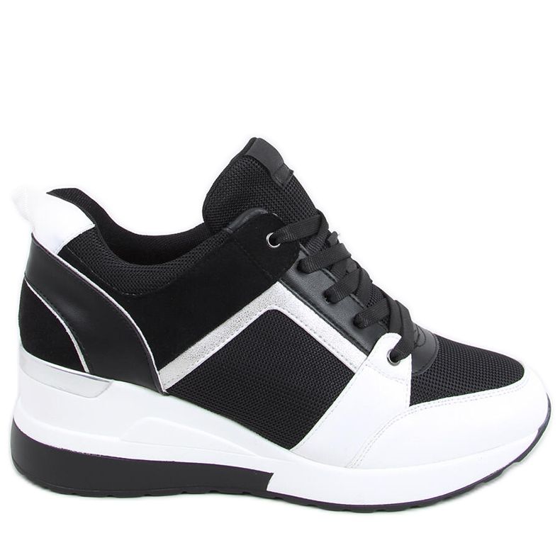 Sneakers con zeppa Diego NERO/BIANCO bianca