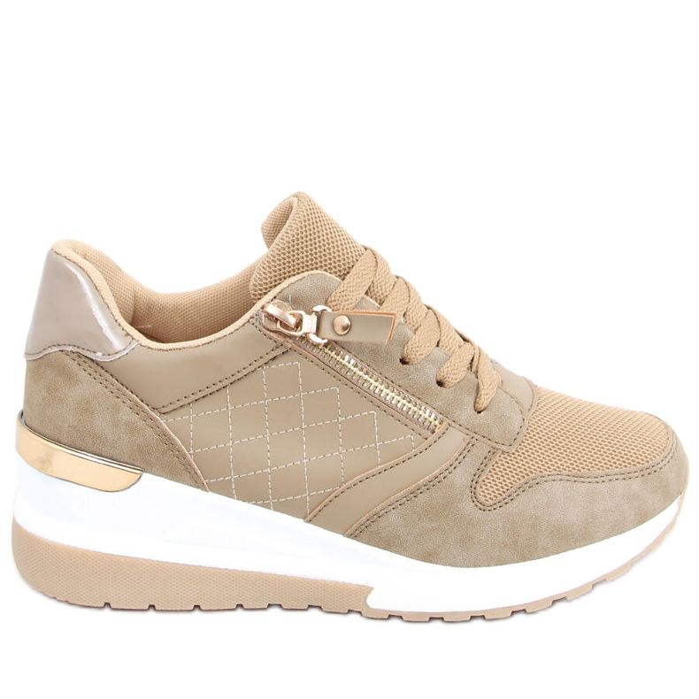 Sneakers con zeppa Karita Khaki beige