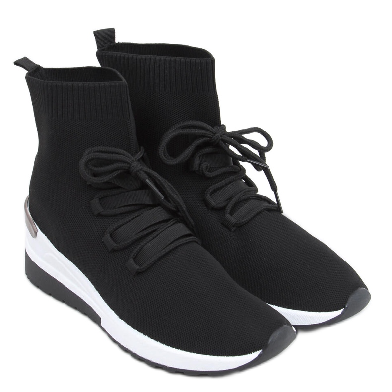 Scarpe da ginnastica nere con calzino Katrin nero