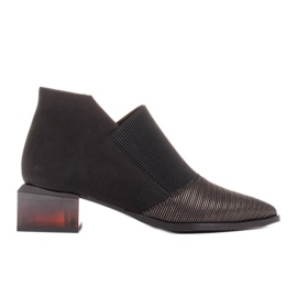 Marco Shoes Stivali in nabuk con tomaia in gomma nero