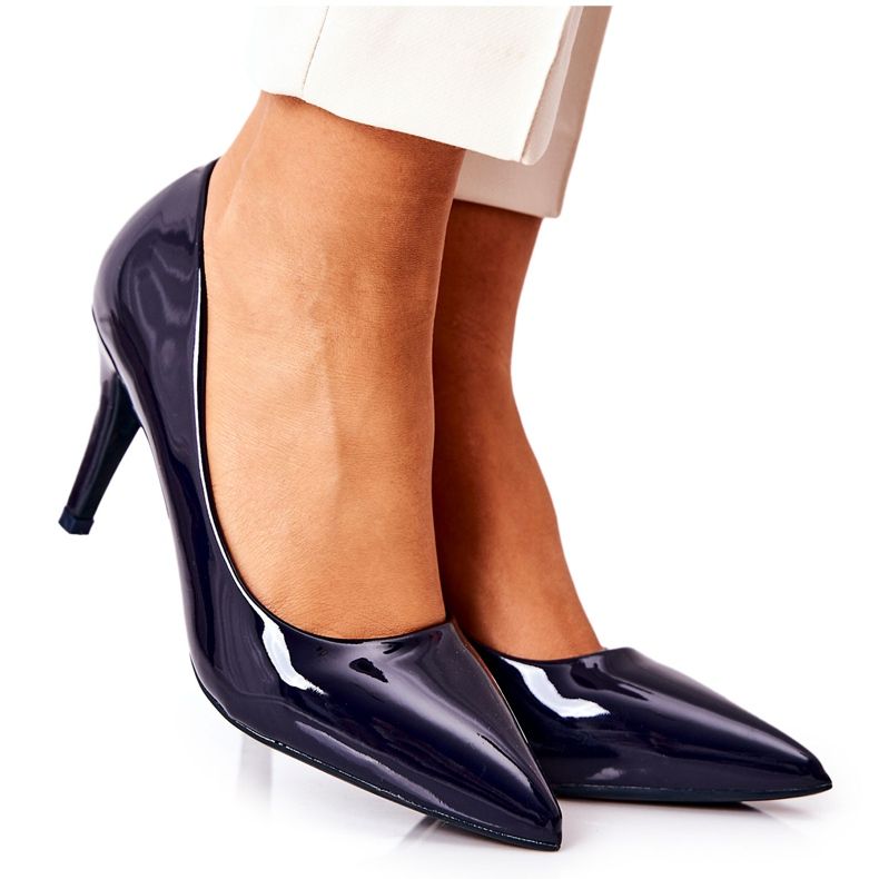 WS1 Décolleté classiche laccate Stiletto Blu navy Elinne
