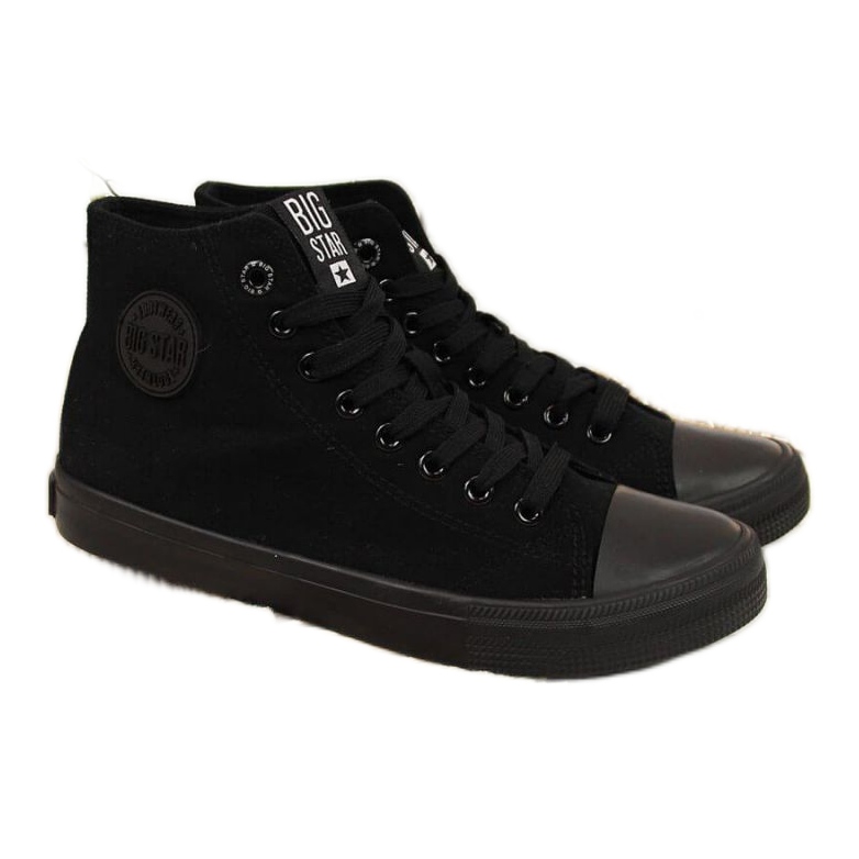 Sneakers alte in tessuto Big Star W FF274A170 nere nero
