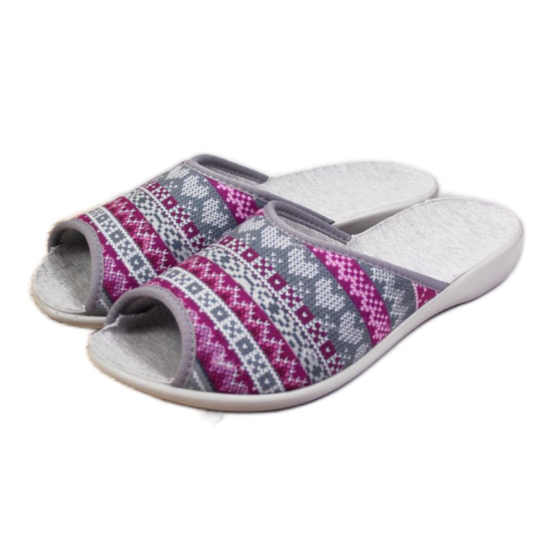 Pantofole da casa W BEF17D Befado grigio viola