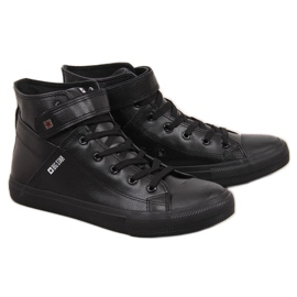 Sneakers alte con velcro Big Star M Y174020 nere nero