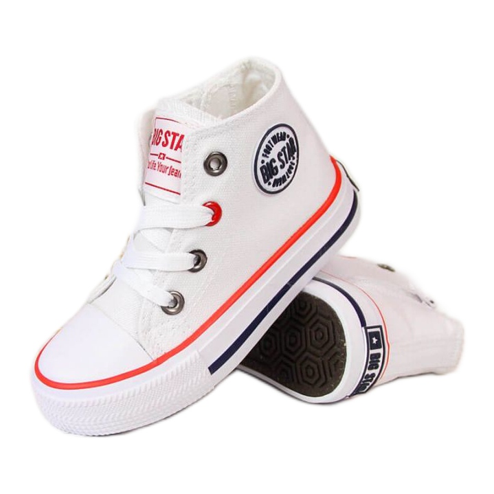 Sneakers con cerniera Big Star Jr HH374083 bianche bianca