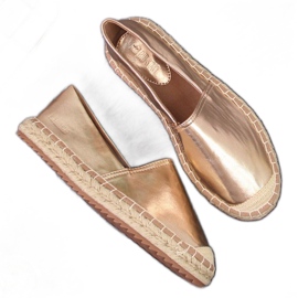 Espadrillas Big Star W HH274503 oro d'oro