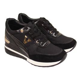 Sneakers con zeppa Potocki W WM747A nere nero d'oro