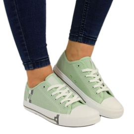 Sneakers in tessuto Big Star W HH274112 verde menta bianco