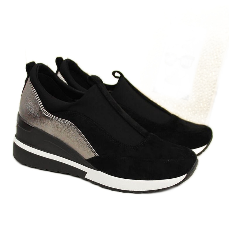 Sneakers con zeppa W Vinceza WM790B nere nero