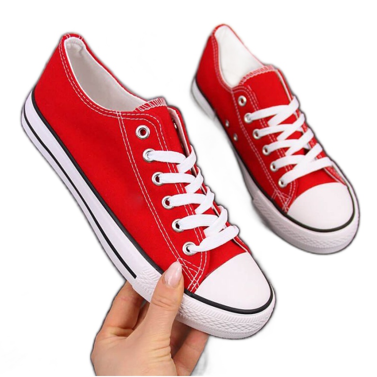 Sneakers basse in tessuto Atletico W ATC266H rosso bianca