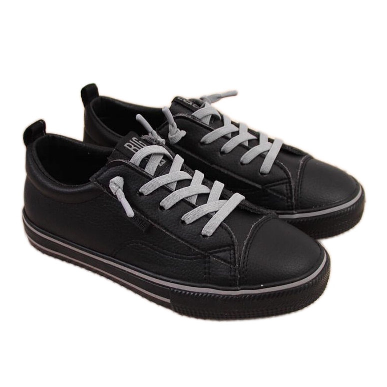 Sneakers basse con ecopelle Big Star Jr HH374038 nere bianca nero