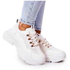 PM1 Scarpe sportive sulla piattaforma Flynn bianca