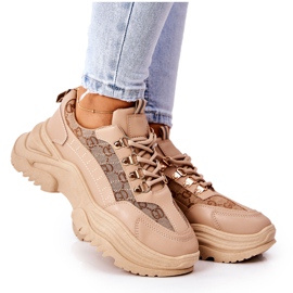 PM1 Scarpe sportive sulla piattaforma Flynn beige