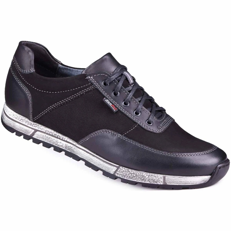 Kampol Scarpe casual uomo in pelle 31/3 nere nero