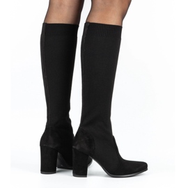 Exquisite Stivali da donna con tacco 1271 nero