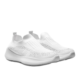 Scarpe sportive bianche con zirconi Mia bianco