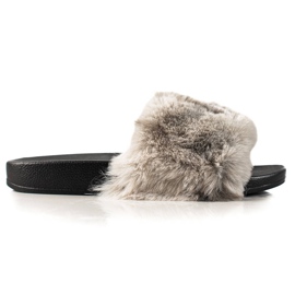 TRENDI Pantofole Con Pelliccia grigio