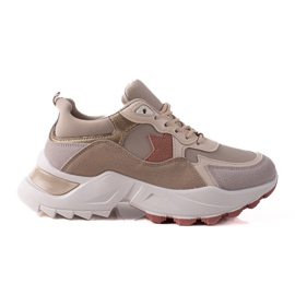 Sweet Shoes Scarpe da ginnastica alla moda beige nero