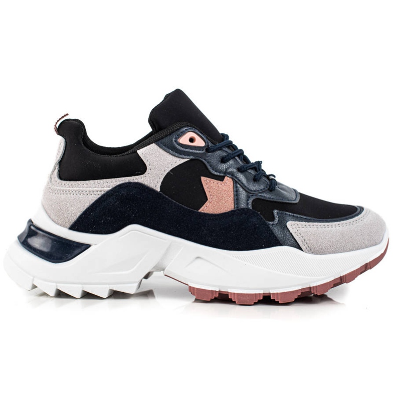 Sweet Shoes Scarpe da ginnastica alla moda beige nero rosa