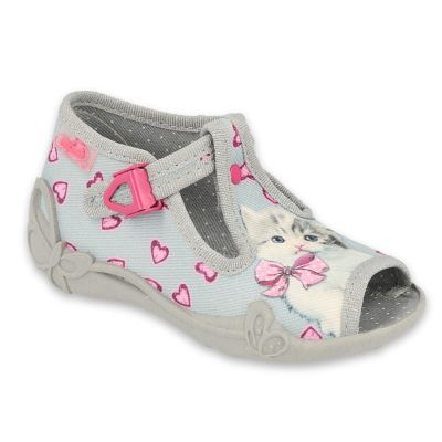 Scarpe per bambini Befado 213P131 rosa grigio