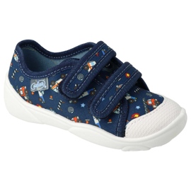 Slipisti per bambini di Befado per velcro 907p142 blu