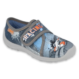 Slifori per bambini di Befado Grey Velcro 560x156 blu