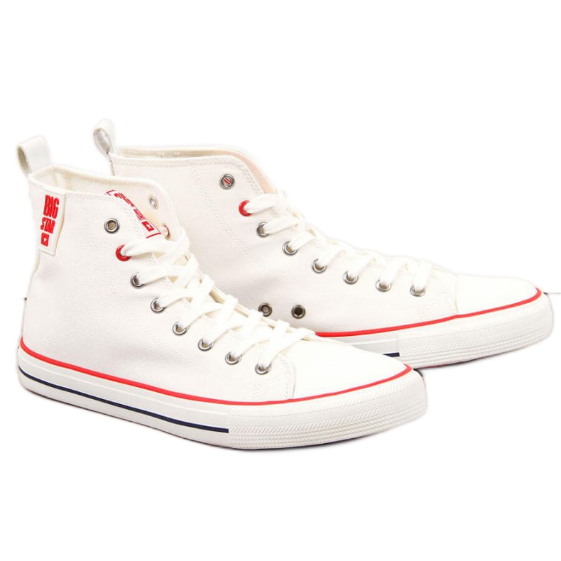 Sneakers alte Big Star M JJ174066 bianche bianca