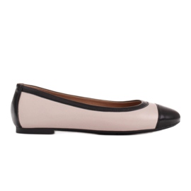 Marco Shoes Comode ballerine con rifiniture beige nero