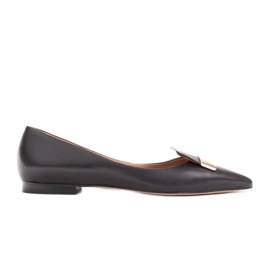 Marco Shoes Ballerine con linguetta decorativa nero