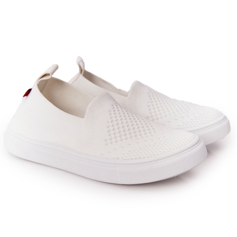 Sneakers Slip-On Big Star HH374105 per bambini bianche bianca