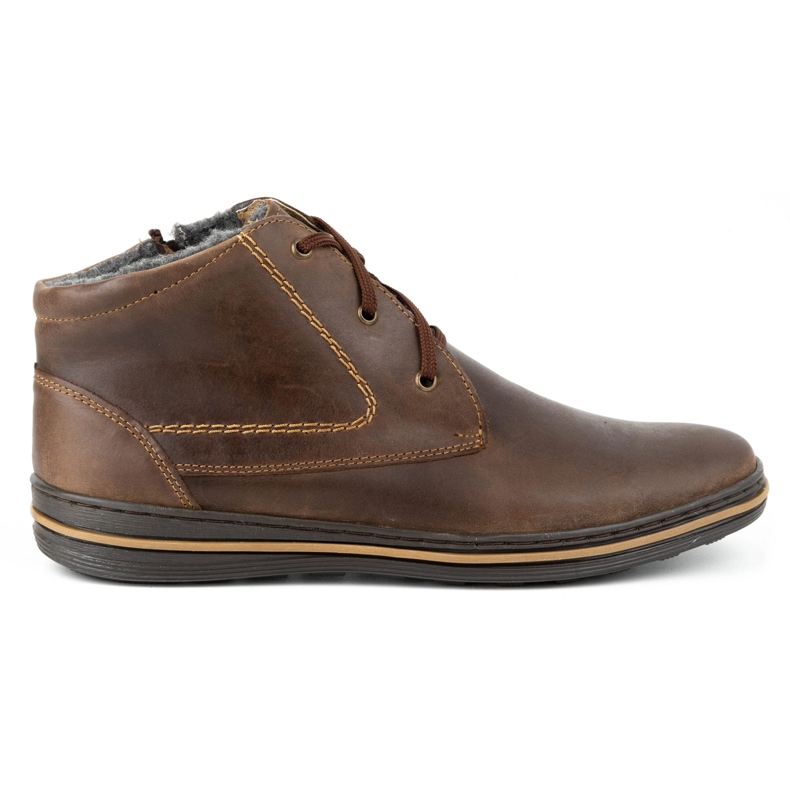 Polbut Scarpe in pelle maschile invernali 339 marrone