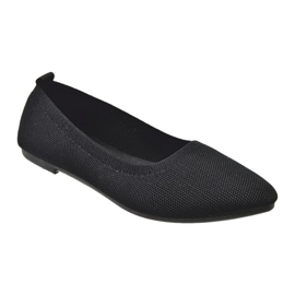 Evento Comode ballerine lavorate a maglia nere 21BL02-4030 Nero
