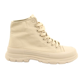 News Sneaker ad alta beige sulla piattaforma 21SP02-1050