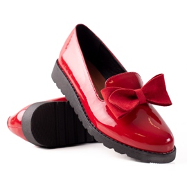La.Fi Scarpe laccate con fiocco rosso