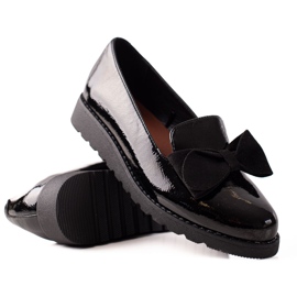 La.Fi Scarpe laccate con fiocco nero