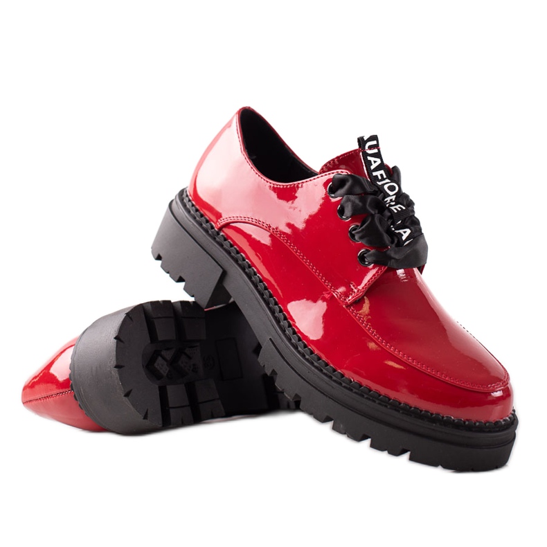 La.Fi Scarpe alla moda con lacci rosso
