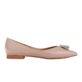 Marco Shoes Ballerine da donna con fianchi bassi beige