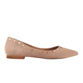 Marco Shoes Ballerine con borchie decorative beige