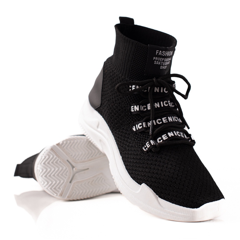 TRENDI Sneakers in tessuto leggero nero