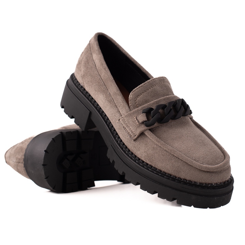 Mocassini LA.FI in suede grigio nero
