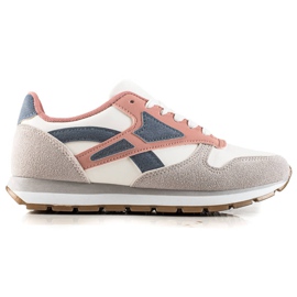 TRENDI Scarpe sportive casual bianco blu navy rosa grigio