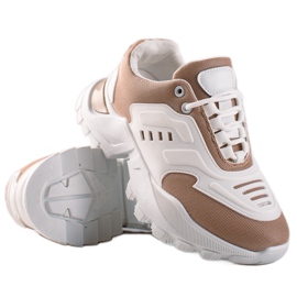 TRENDI Sneakers Con Rete beige bianco