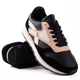 TRENDI Scarpe sportive casual beige nero