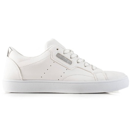 TRENDI Scarpe Sportive Leggere Realizzate In Eco Pelle bianca d'argento