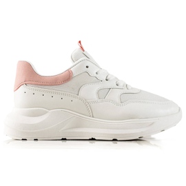 TRENDI Sneakers classiche BIANCHE E ROSA bianca