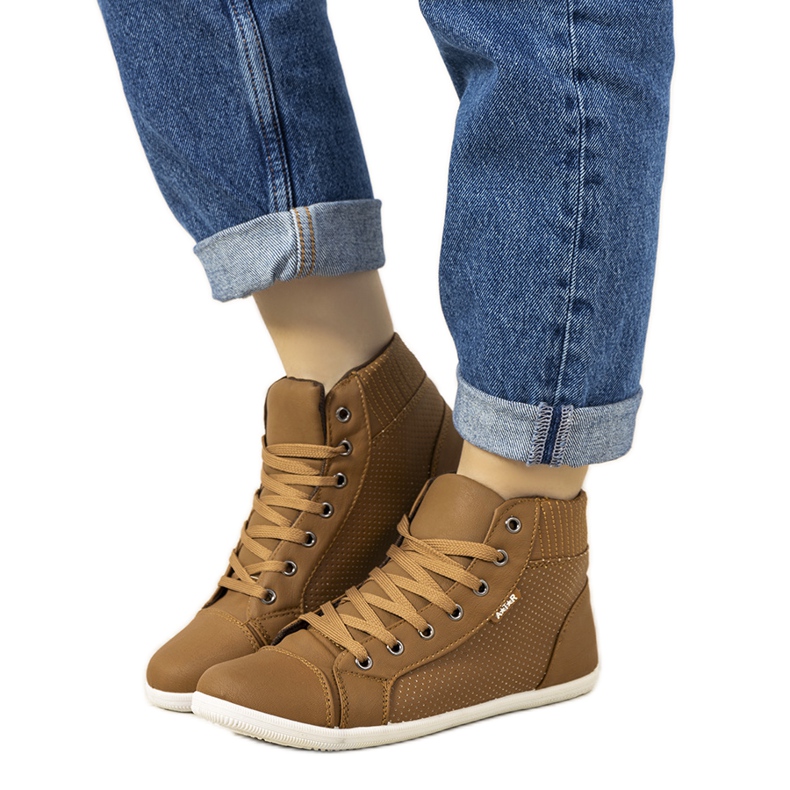 Sneakers Chartier marroni alla caviglia marrone