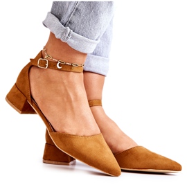 WS1 Décolleté In Pelle Scamosciata In Calliope Spitz Camel marrone