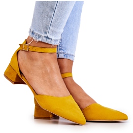 WS1 Décolleté In Pelle Scamosciata In Calliope Spitz Giallo