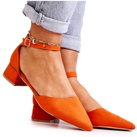 WS1 Décolleté In Pelle Scamosciata In Calliope Spitz Arancio arancia